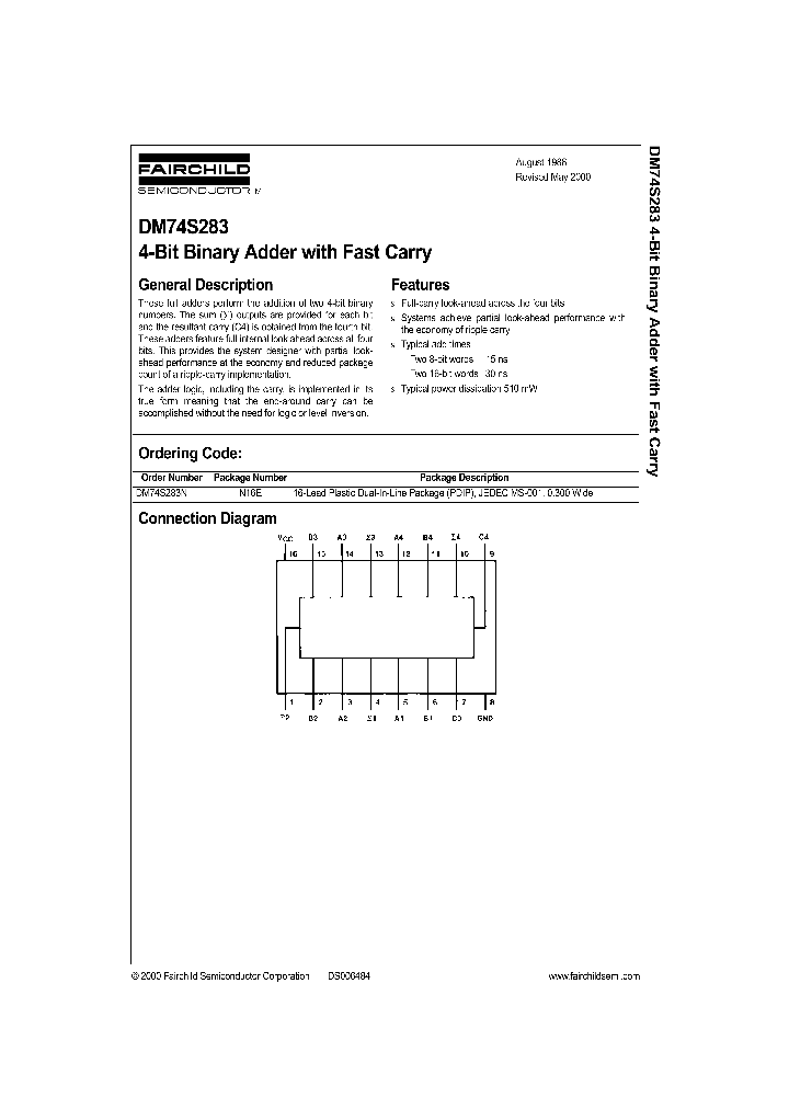 DM74S283_150013.PDF Datasheet
