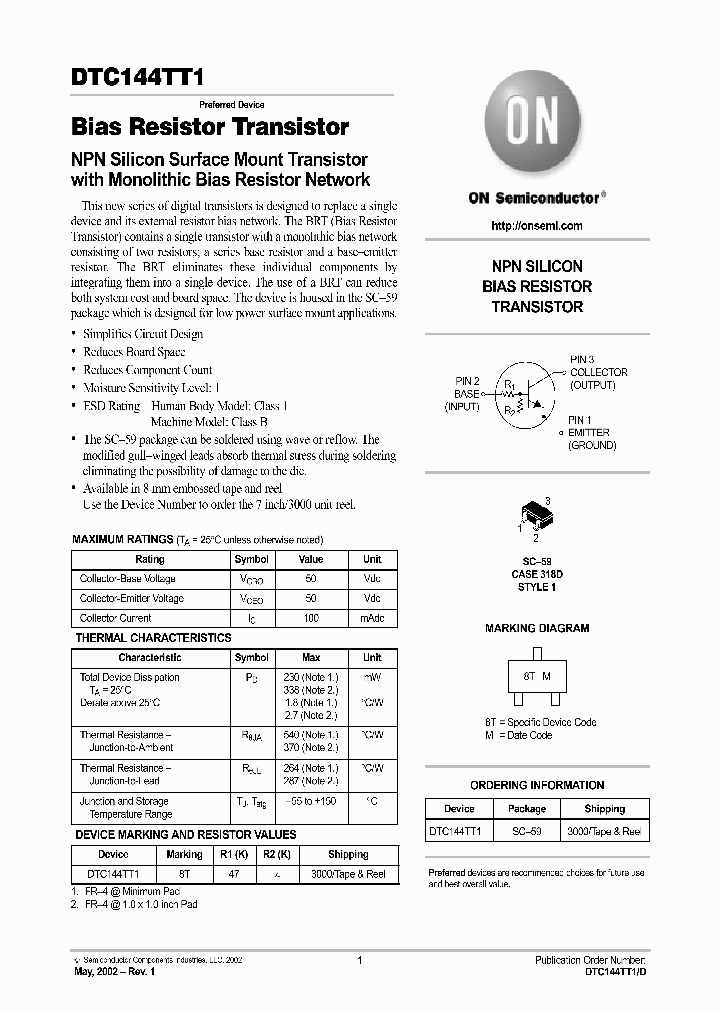 DTC144T1_93239.PDF Datasheet