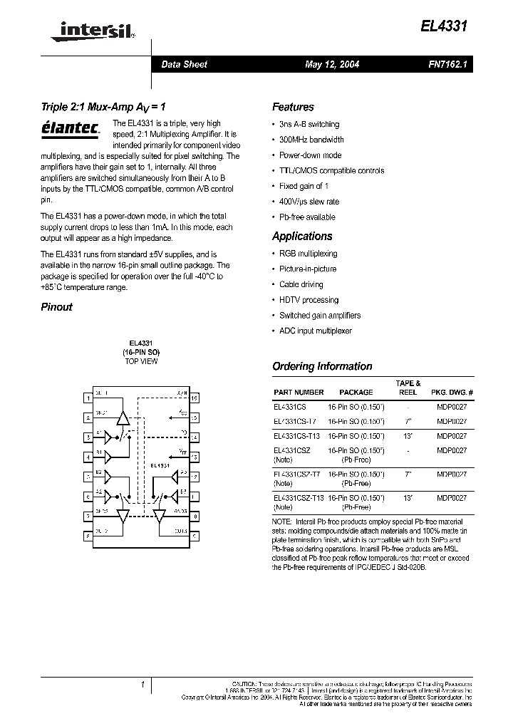 EL4331_104785.PDF Datasheet