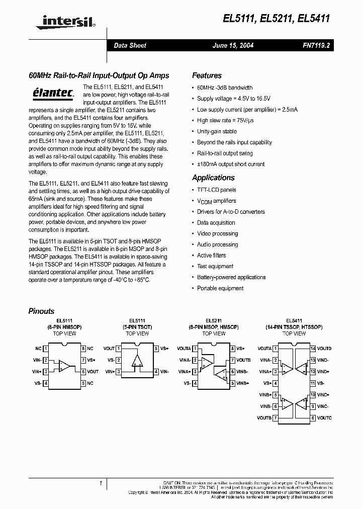 EL5411_162689.PDF Datasheet