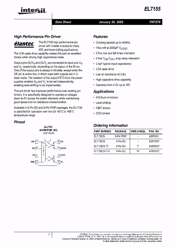EL7155_174303.PDF Datasheet