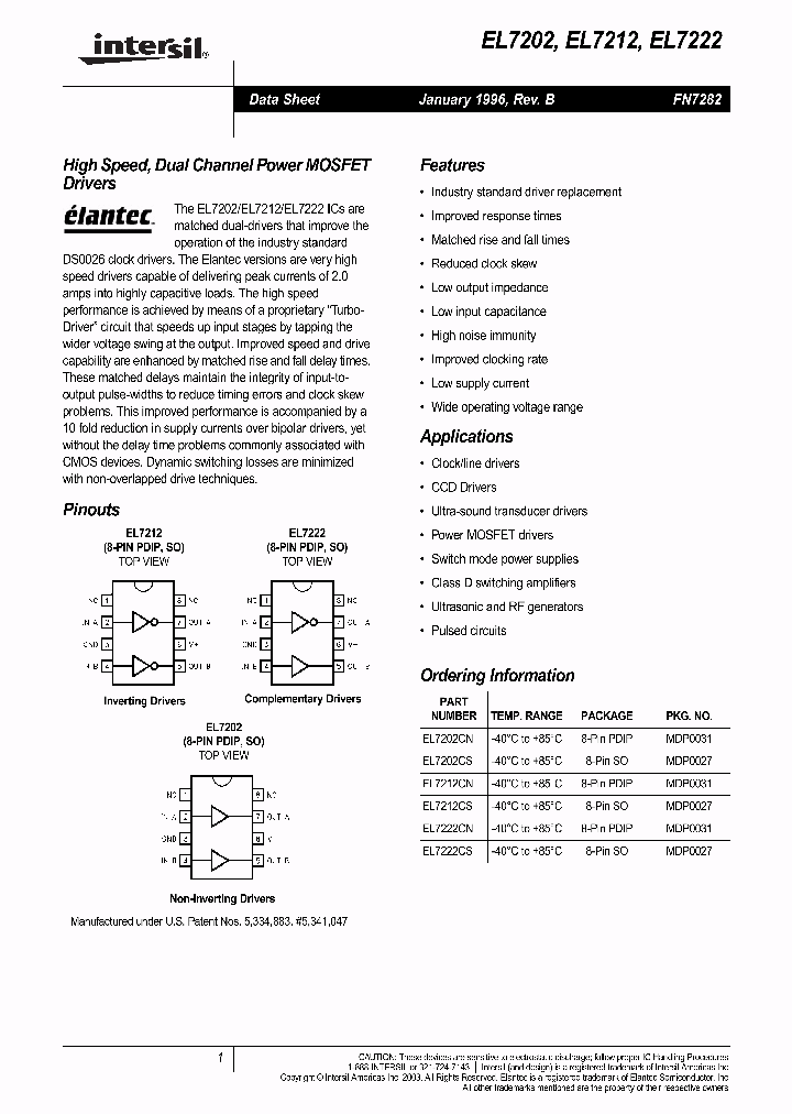 EL7222_105480.PDF Datasheet
