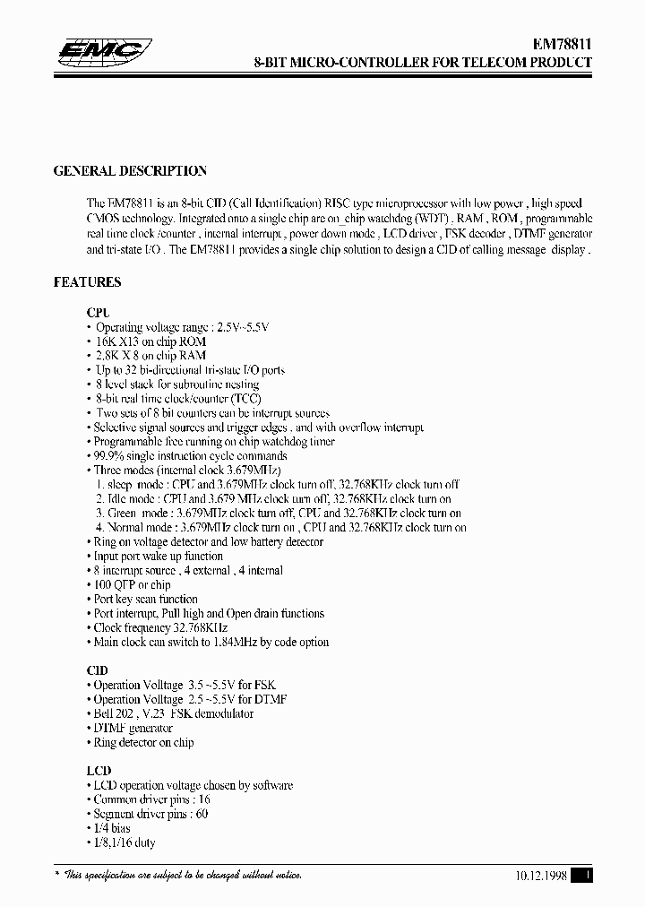 EM78811_24872.PDF Datasheet
