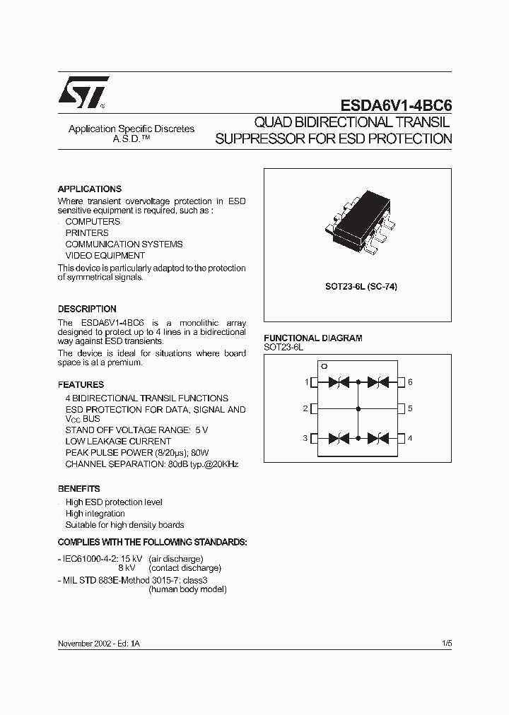 ESDA6V14BC6_24170.PDF Datasheet