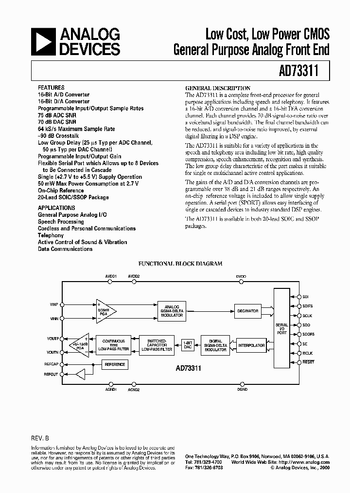 AD73311_80993.PDF Datasheet