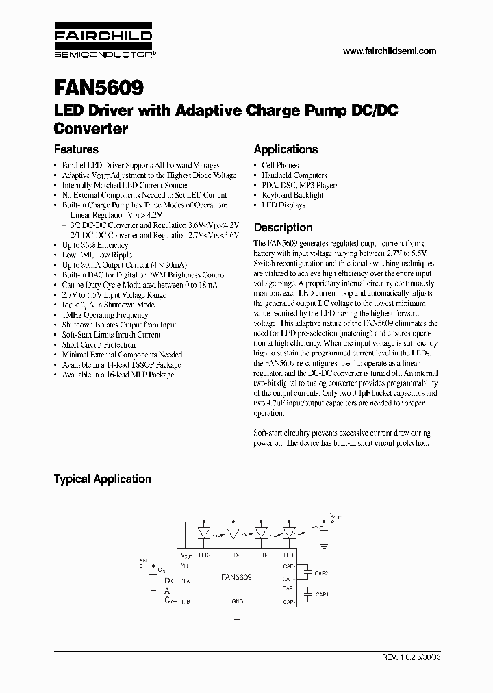 FAN5609_77665.PDF Datasheet