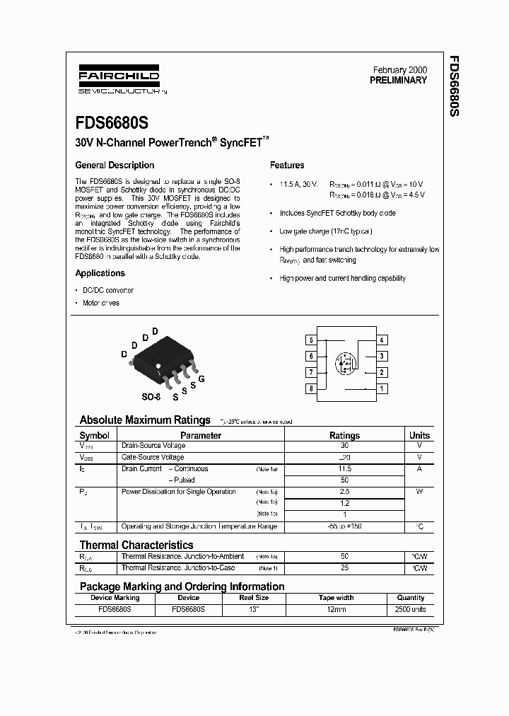 FDS6680S_2398.PDF Datasheet