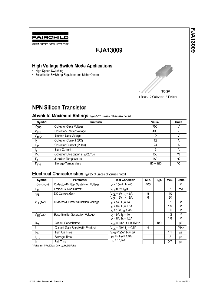FJA13009_176431.PDF Datasheet