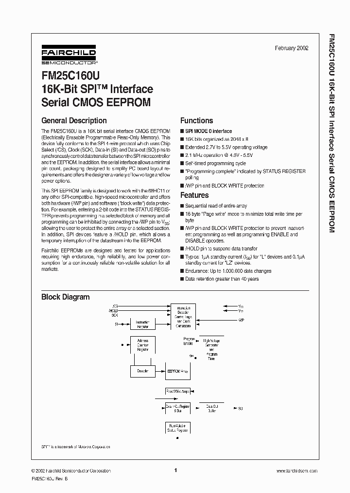 FM25C160_17125.PDF Datasheet