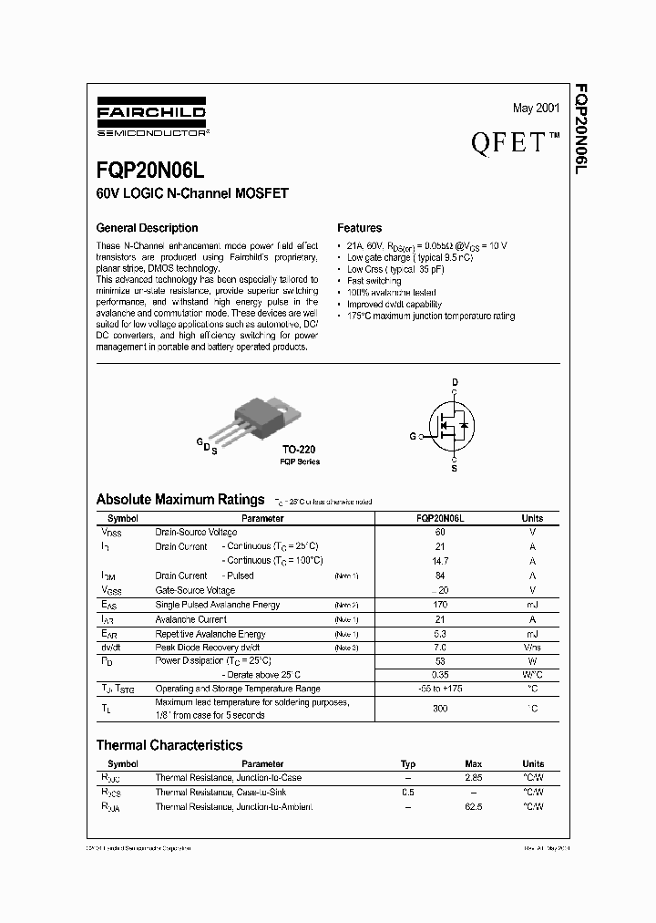 FQP20N06L_161202.PDF Datasheet