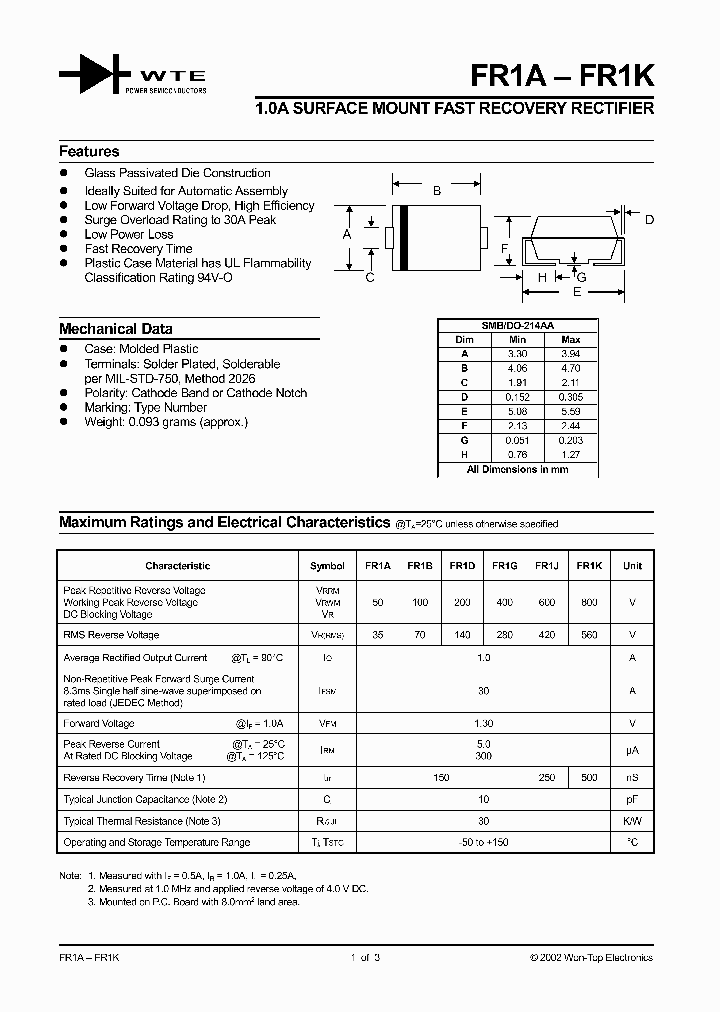 FR1K-T1_163809.PDF Datasheet