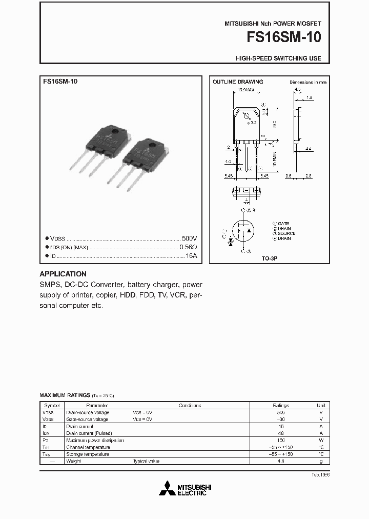 FS16SM-10_179838.PDF Datasheet