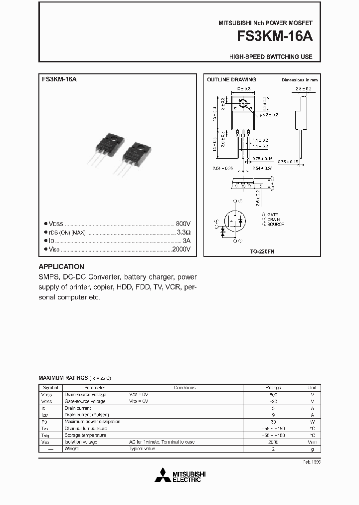 FS3KM-16A_158104.PDF Datasheet