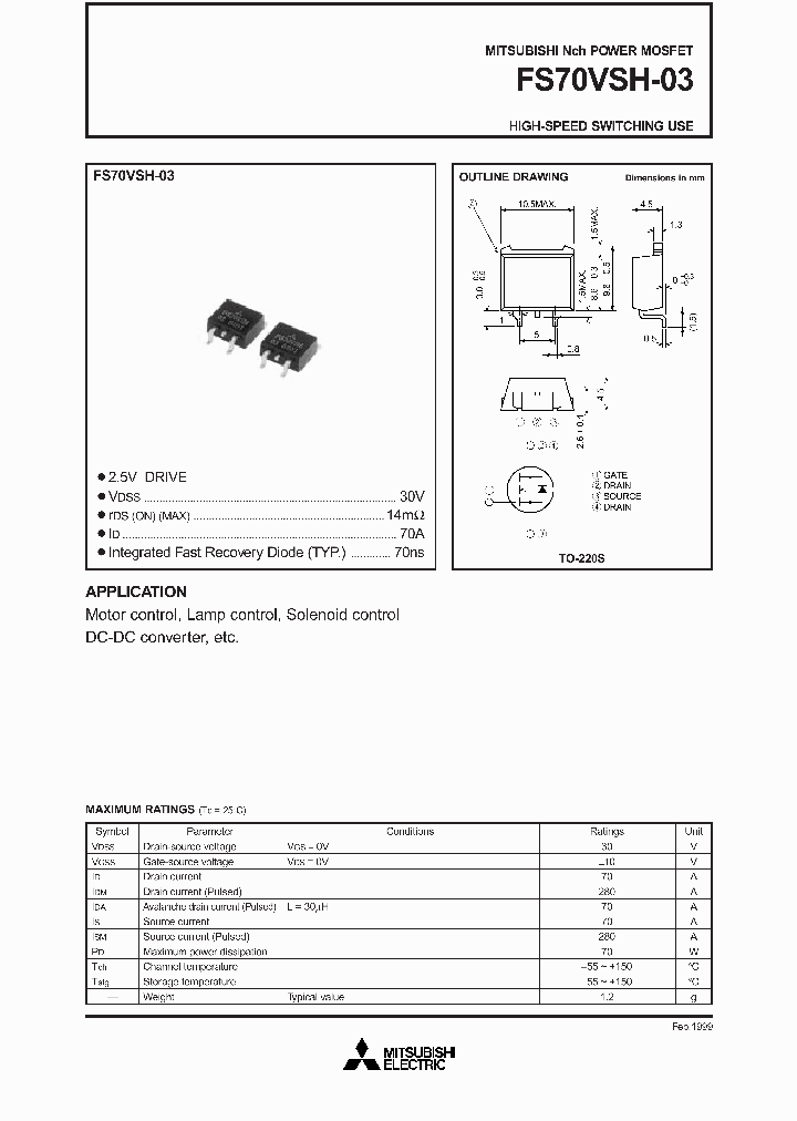 FS70VSH-03_163199.PDF Datasheet