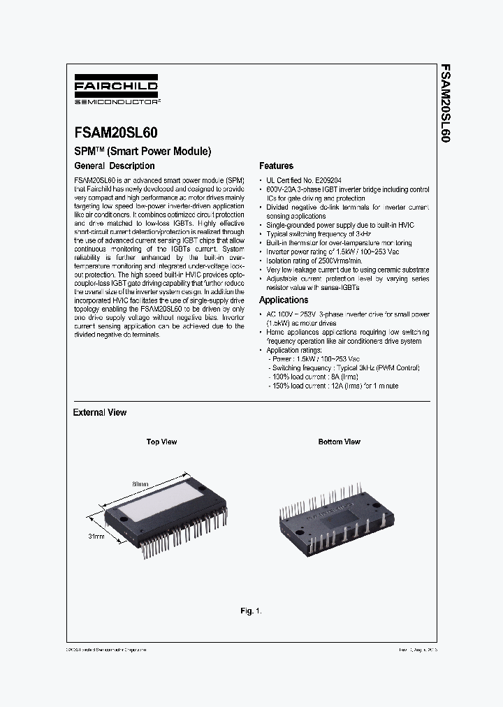 FSAM20SL60_39302.PDF Datasheet