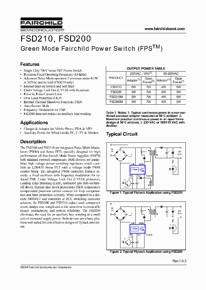 FSD200_188605.PDF Datasheet