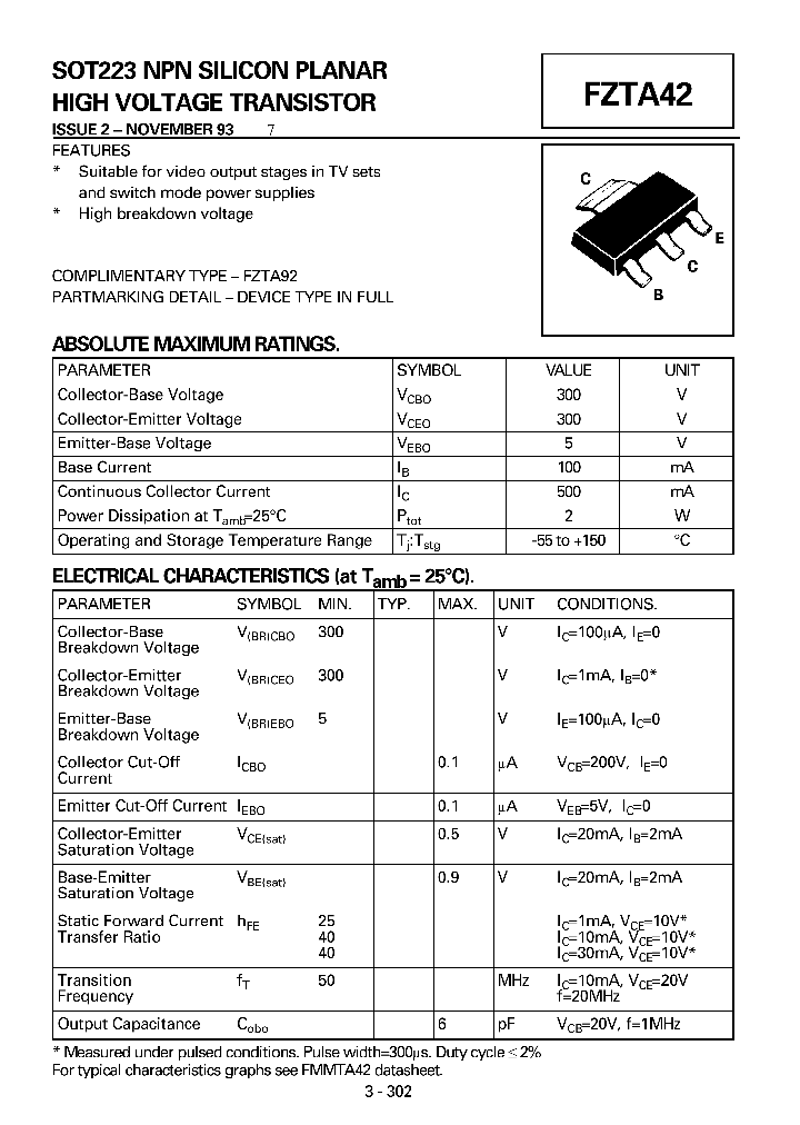 FZTA42_139727.PDF Datasheet