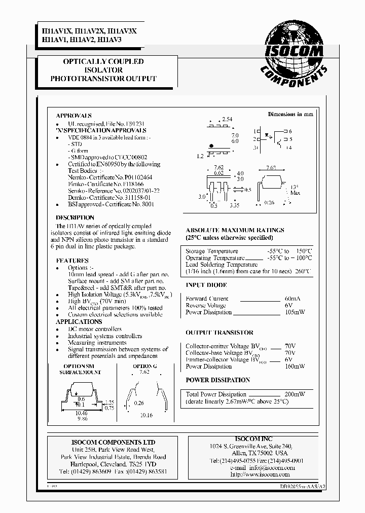 H11AV2X_150815.PDF Datasheet