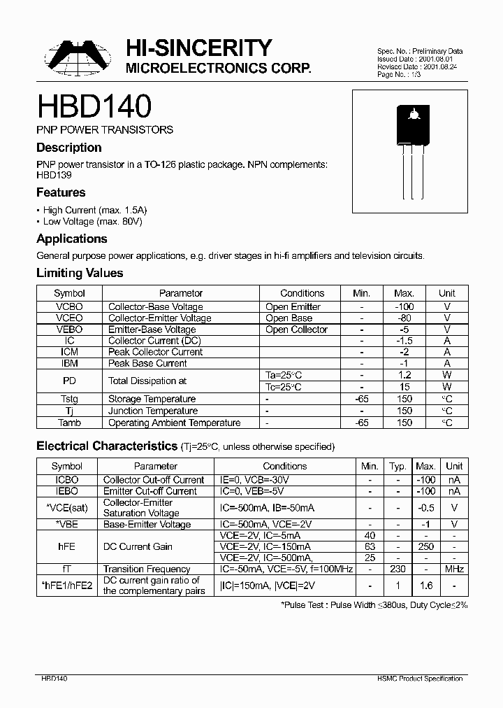 HBD140_156230.PDF Datasheet