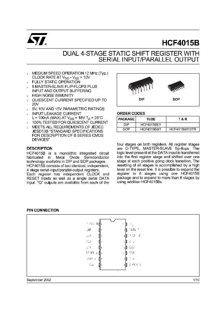 HCF4015M013TR_194356.PDF Datasheet