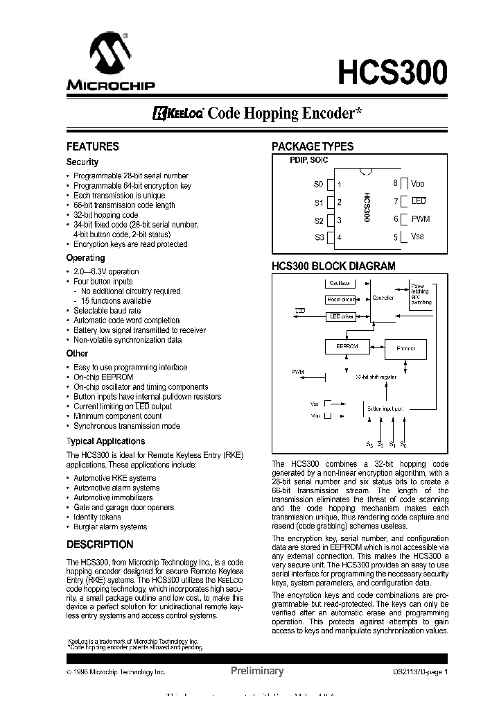 HCS300_166180.PDF Datasheet