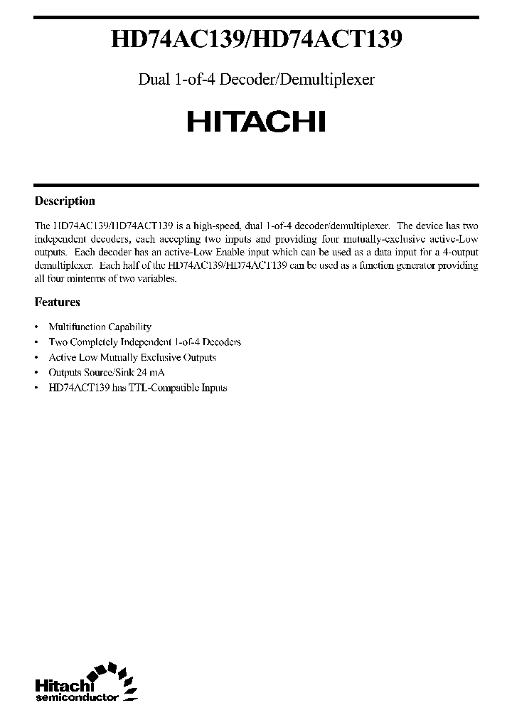 HD74AC139_96243.PDF Datasheet