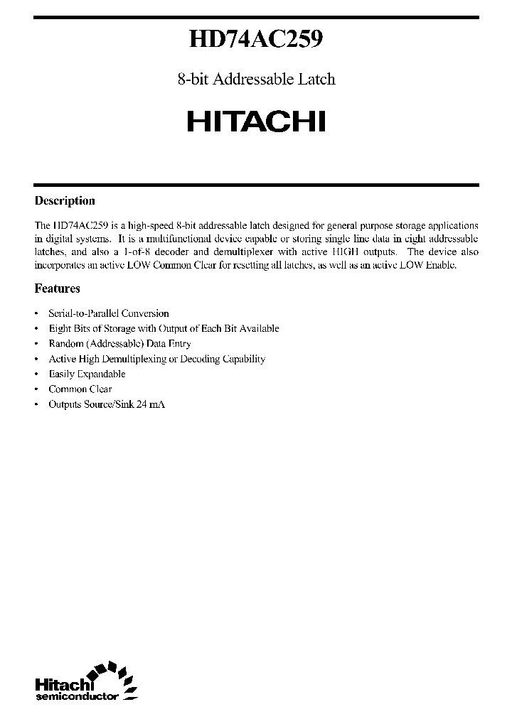 HD74AC259_92691.PDF Datasheet
