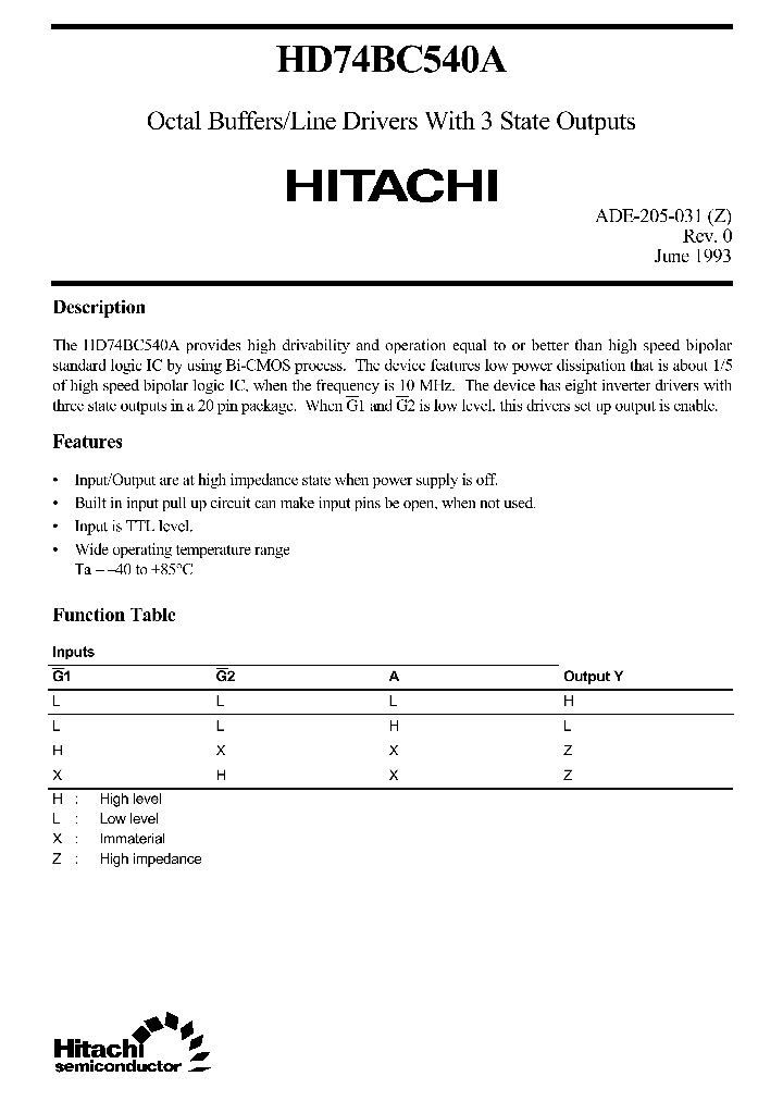 HD74BC540A_145885.PDF Datasheet