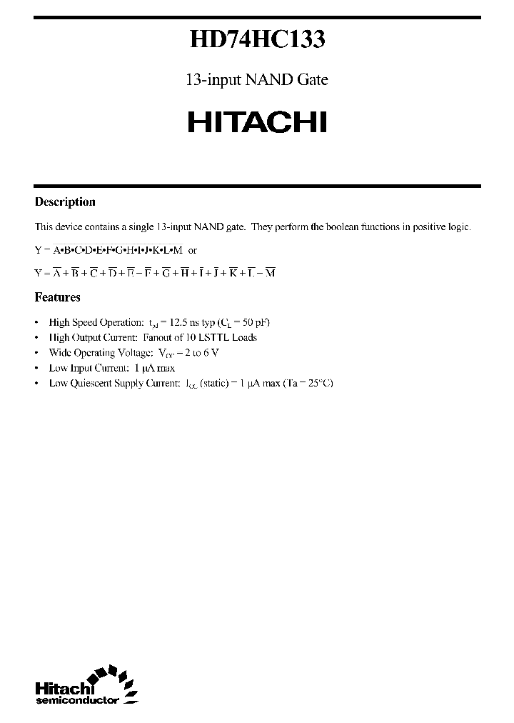 HD74HC133_150899.PDF Datasheet