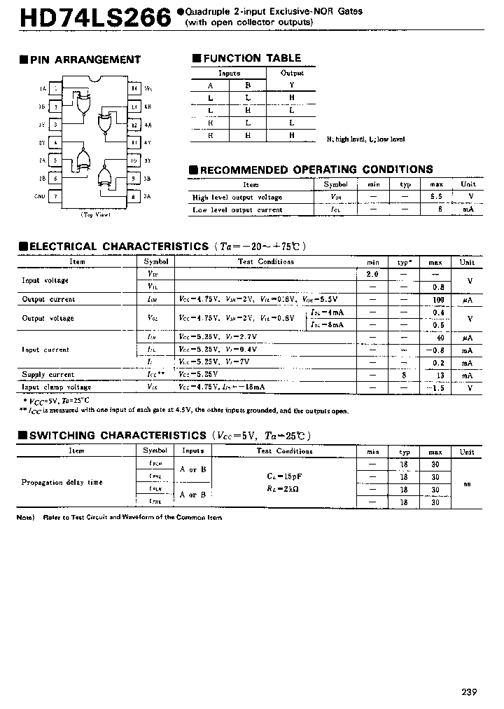 HD74LS266_156755.PDF Datasheet