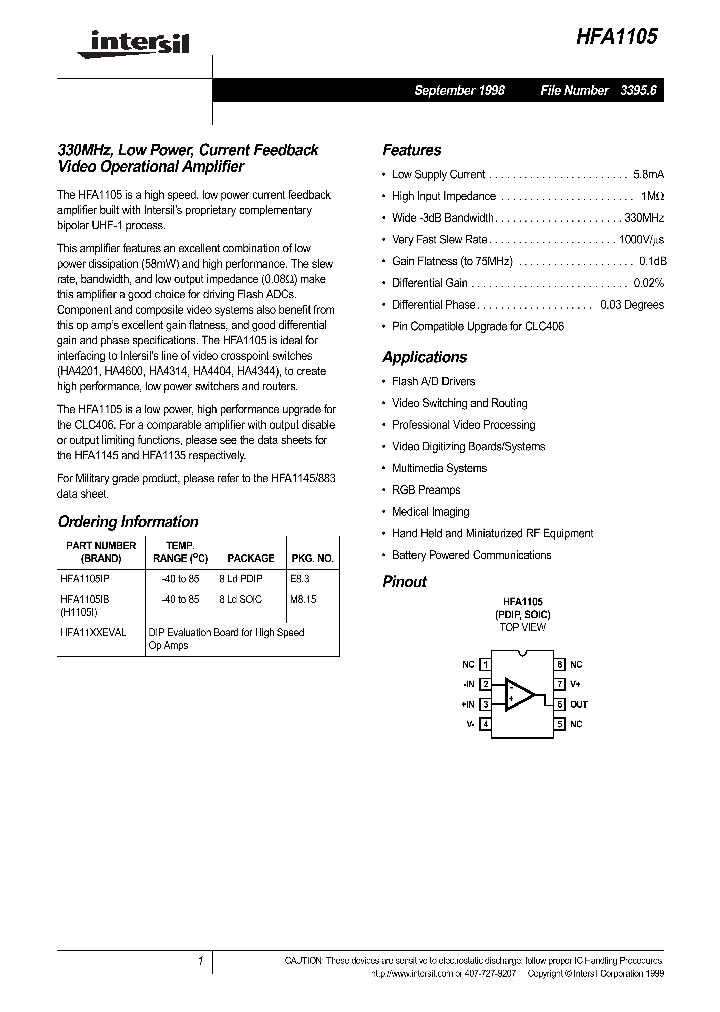 HFA1105_26187.PDF Datasheet