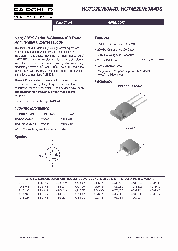 HGT4E20N60A4DS_14584.PDF Datasheet