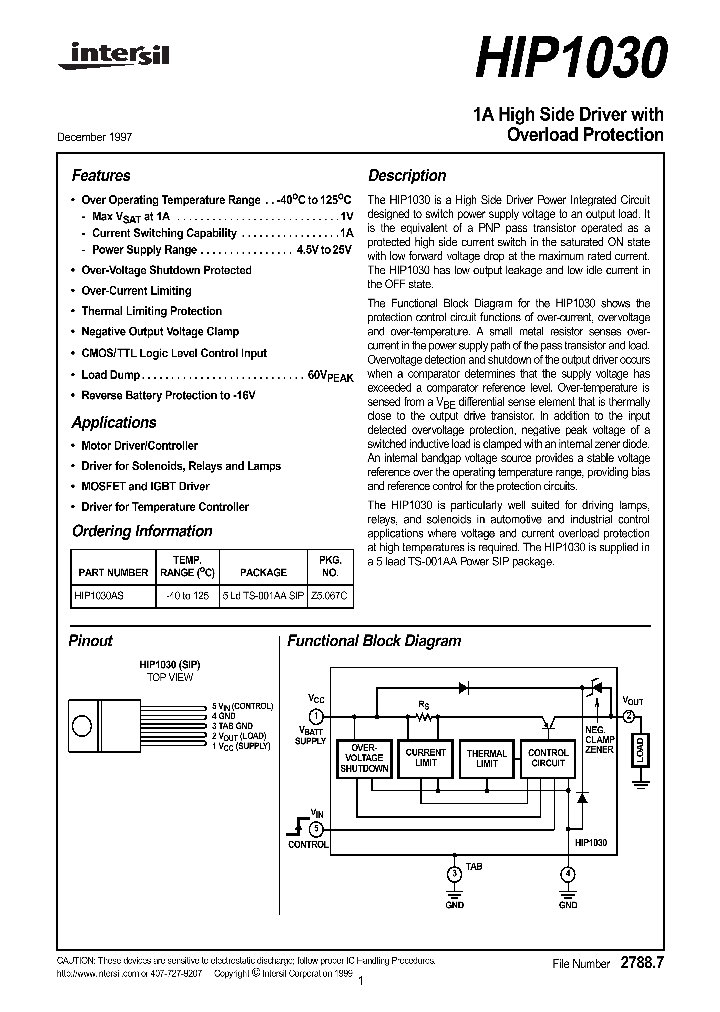 HIP1030_83987.PDF Datasheet