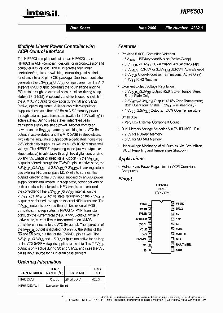 HIP6503_129218.PDF Datasheet