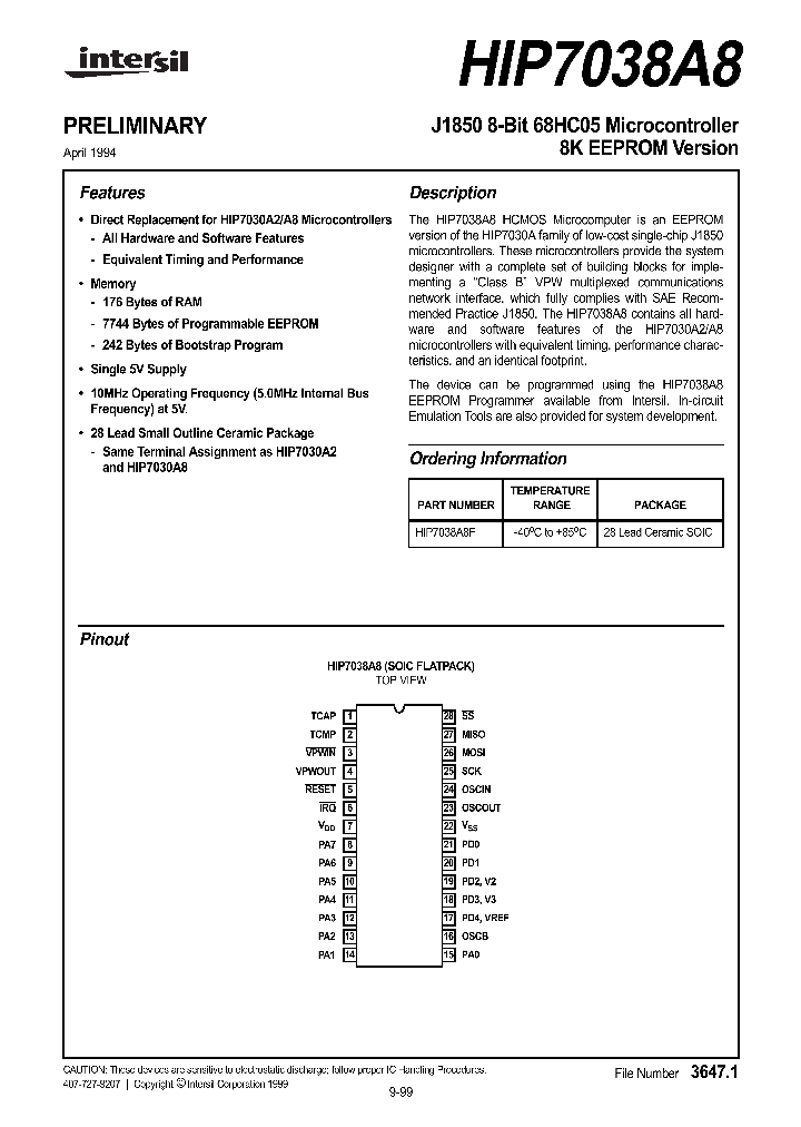 HIP7038A8_40962.PDF Datasheet