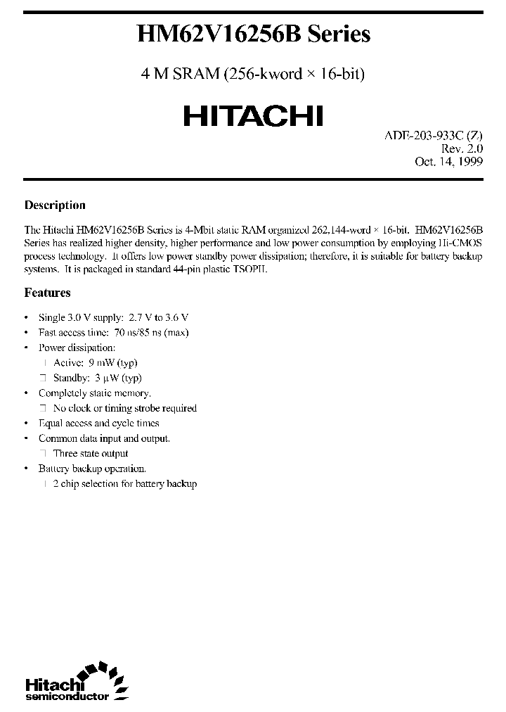 HM62V16256B_102586.PDF Datasheet