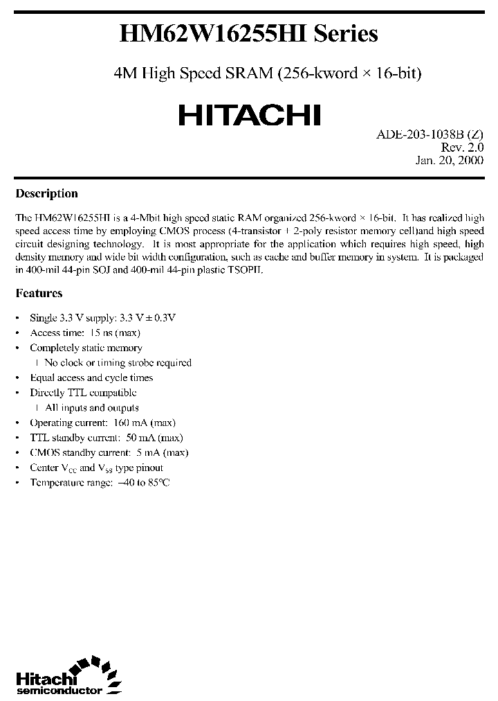 HM62W16255HI_155195.PDF Datasheet