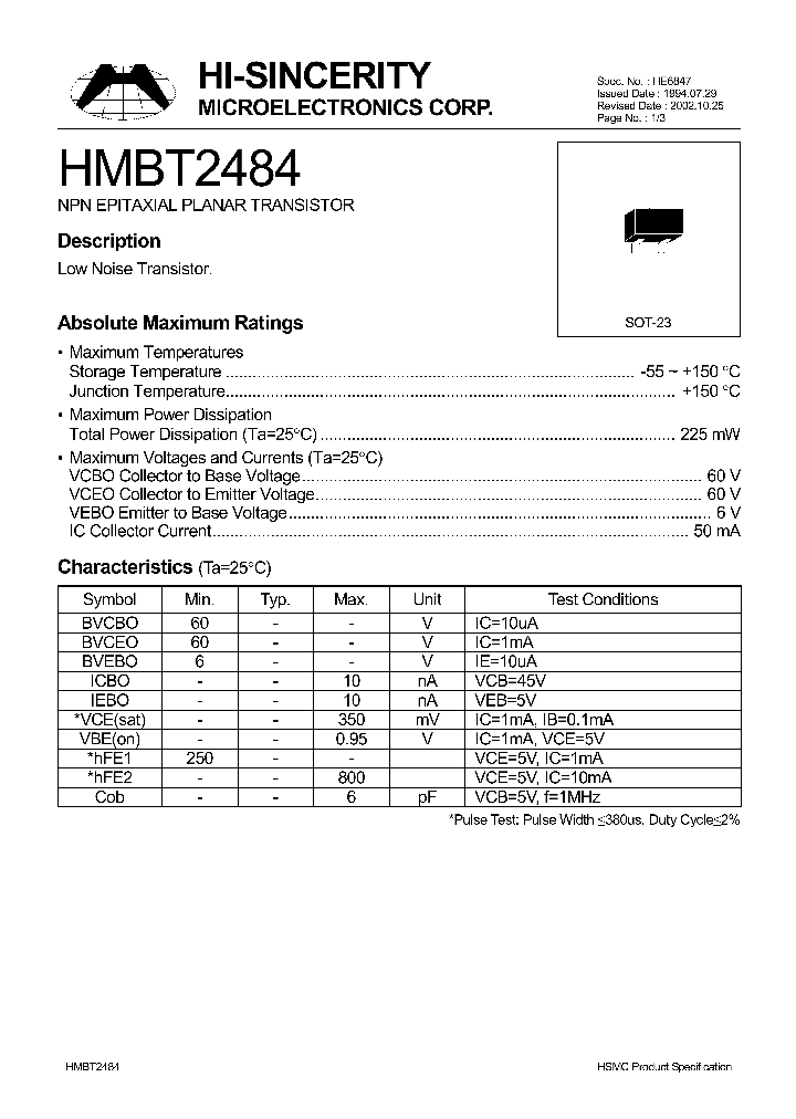 HMBT2484_76317.PDF Datasheet