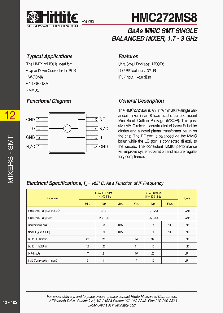 HMC272MS8_101909.PDF Datasheet