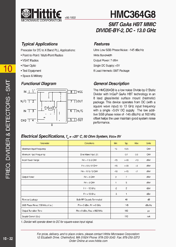 HMC364G8_180698.PDF Datasheet