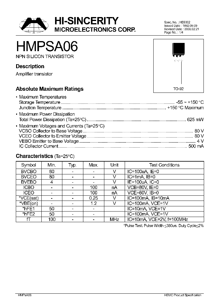 HMPSA06_77887.PDF Datasheet