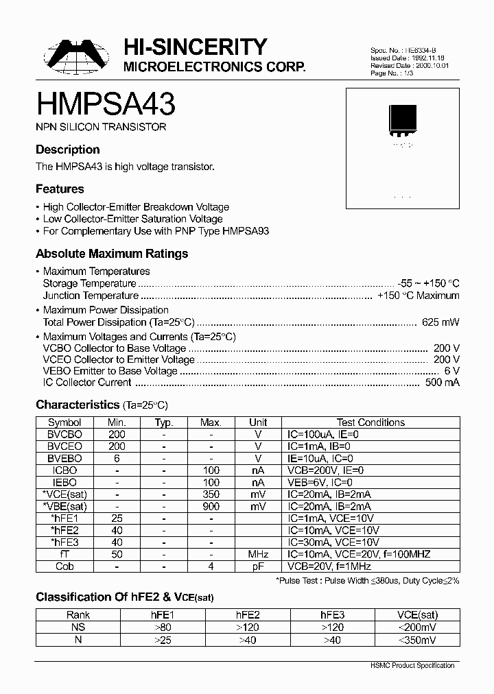 HMPSA43_185976.PDF Datasheet