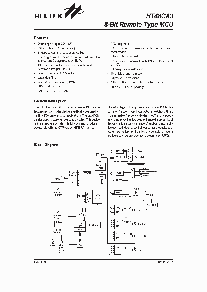 HT48CA3_73073.PDF Datasheet
