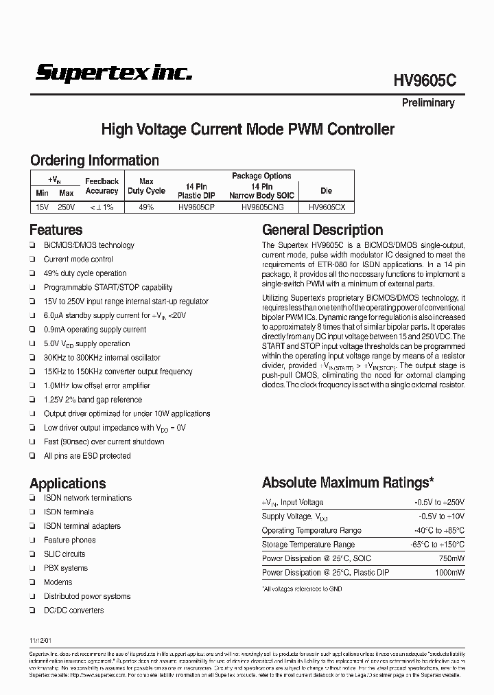 HV9605C_109800.PDF Datasheet