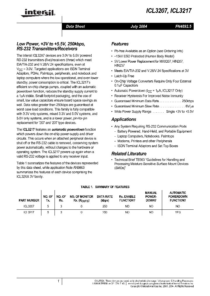 ICL3207_3355.PDF Datasheet