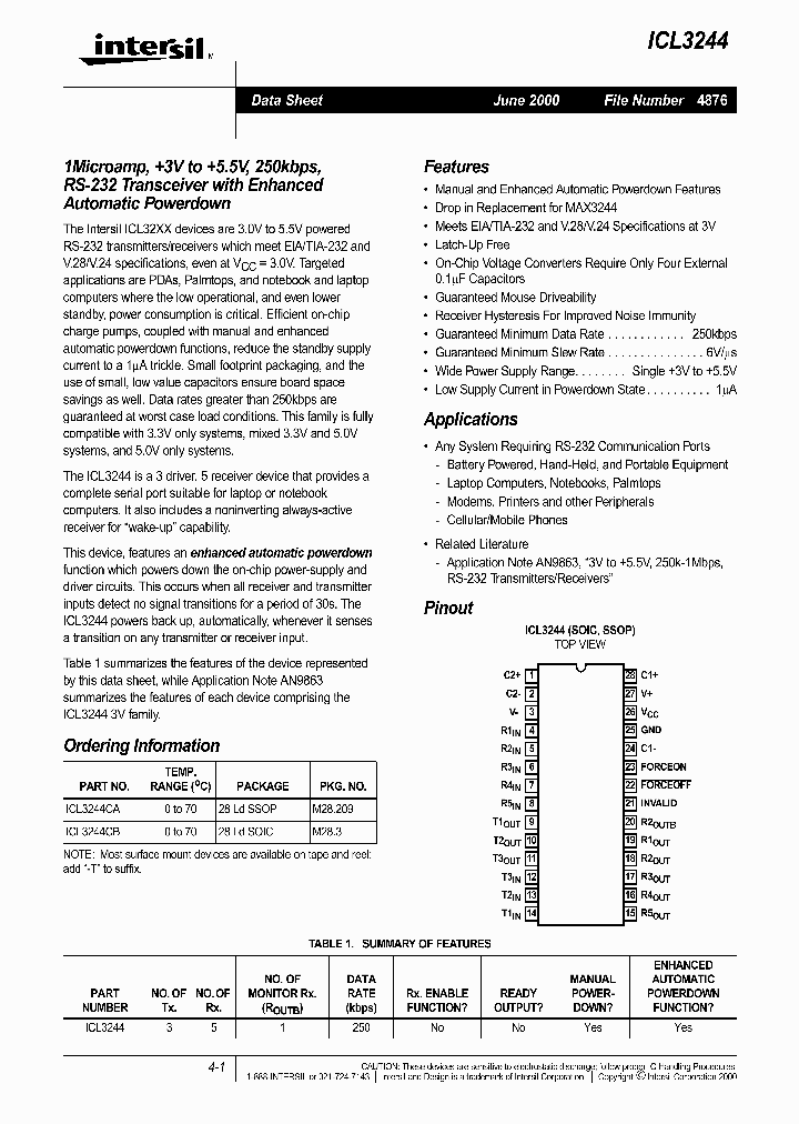 ICL3244_3400.PDF Datasheet