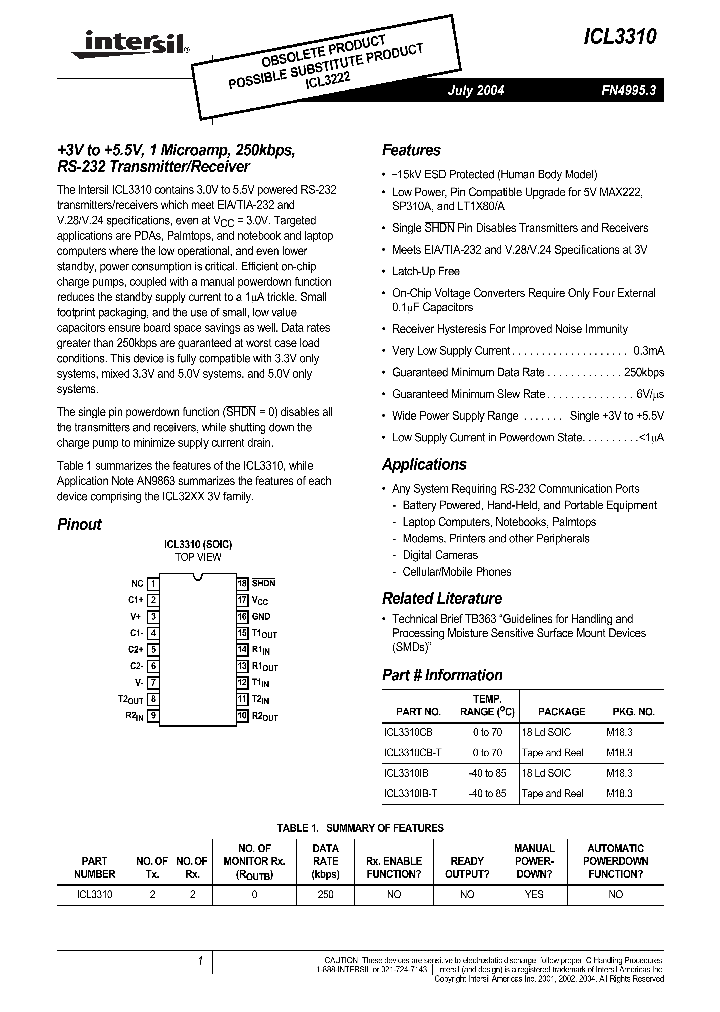 ICL3310_3415.PDF Datasheet