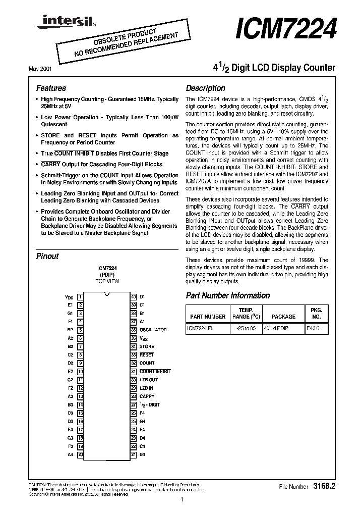 ICM7224_8860.PDF Datasheet