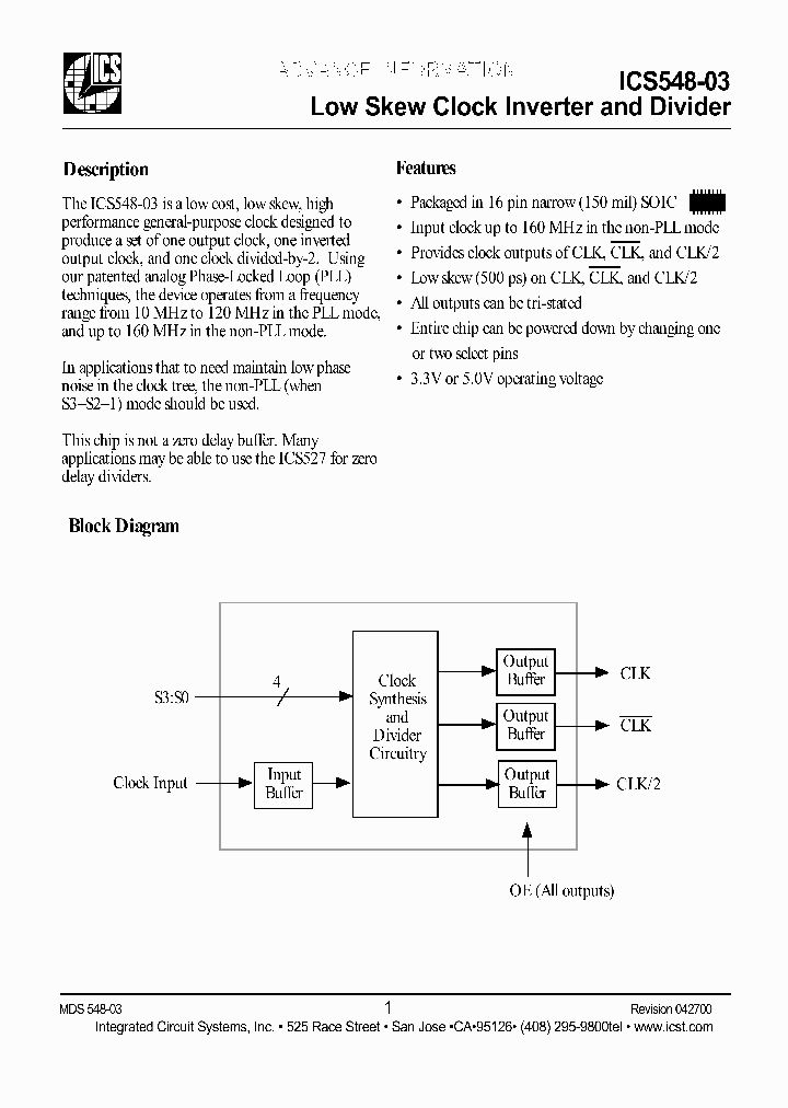 ICS548-03_40333.PDF Datasheet