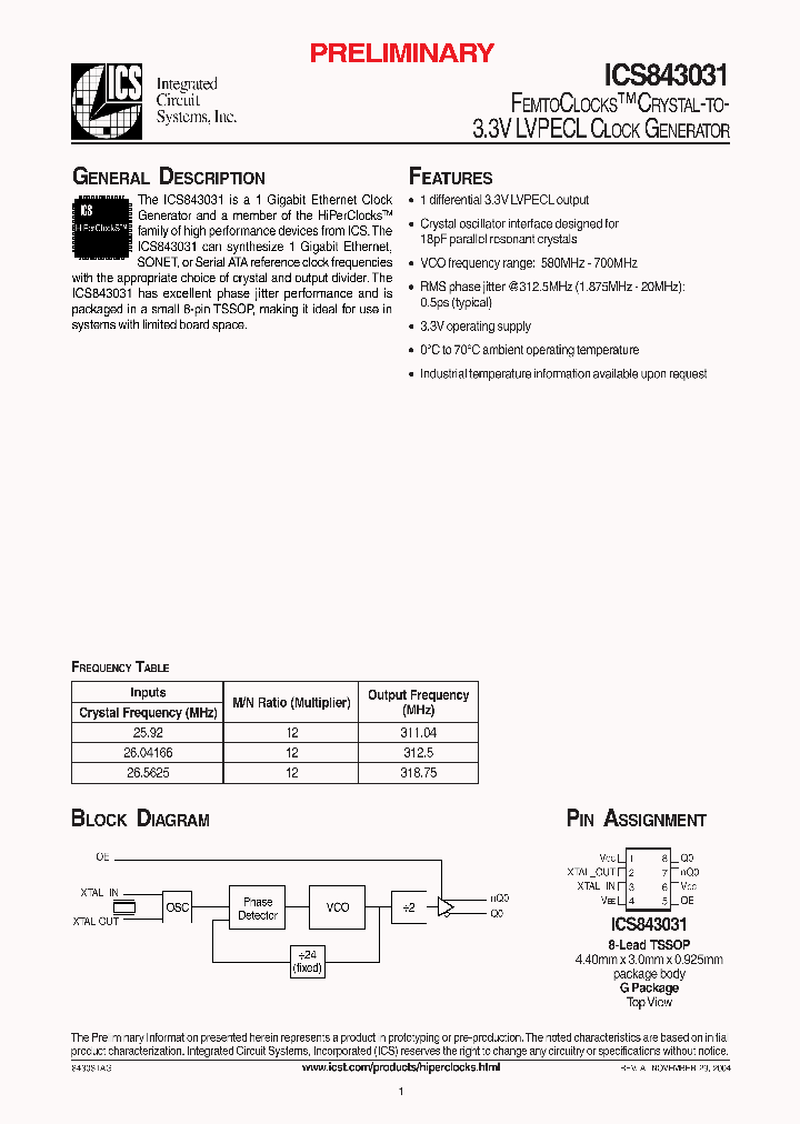 ICS843031_34935.PDF Datasheet
